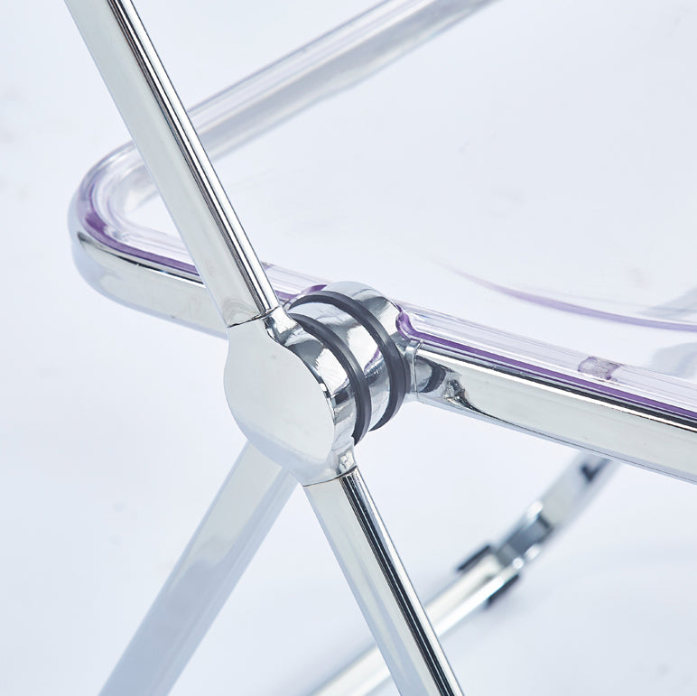 Nordic Style Armless Metal Dining Chairs Stackable Folding Side Chair for Home Use Clearhalo ' kitchen&dining_furn' 'Dining Chairs' 'Dining Tables & Seating' 'dining_chair' 'furn' 'furn_dining_chair' 'Furniture' 'furniture_dining_chair' 'Kitchen & Dining Furniture' 'kitchen' 3575215