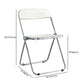 Nordic Style Armless Metal Dining Chairs Stackable Folding Side Chair for Home Use Clearhalo ' kitchen&dining_furn' 'Dining Chairs' 'Dining Tables & Seating' 'dining_chair' 'furn' 'furn_dining_chair' 'Furniture' 'furniture_dining_chair' 'Kitchen & Dining Furniture' 'kitchen' 3575219