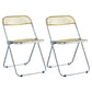 Nordic Style Armless Metal Dining Chairs Stackable Folding Side Chair for Home Use Yellow 2 Piece Set Clearhalo ' kitchen&dining_furn' 'Dining Chairs' 'Dining Tables & Seating' 'dining_chair' 'furn' 'furn_dining_chair' 'Furniture' 'furniture_dining_chair' 'Kitchen & Dining Furniture' 'kitchen' 3575227