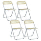Nordic Style Armless Metal Dining Chairs Stackable Folding Side Chair for Home Use Yellow 4 Piece Set Clearhalo ' kitchen&dining_furn' 'Dining Chairs' 'Dining Tables & Seating' 'dining_chair' 'furn' 'furn_dining_chair' 'Furniture' 'furniture_dining_chair' 'Kitchen & Dining Furniture' 'kitchen' 3575229