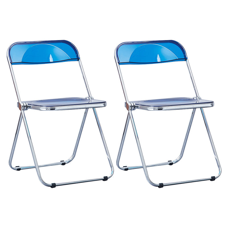 Nordic Style Armless Metal Dining Chairs Stackable Folding Side Chair for Home Use Blue 2 Piece Set Clearhalo ' kitchen&dining_furn' 'Dining Chairs' 'Dining Tables & Seating' 'dining_chair' 'furn' 'furn_dining_chair' 'Furniture' 'furniture_dining_chair' 'Kitchen & Dining Furniture' 'kitchen' 3575231