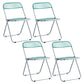 Nordic Style Armless Metal Dining Chairs Stackable Folding Side Chair for Home Use Light Green 4 Piece Set Clearhalo ' kitchen&dining_furn' 'Dining Chairs' 'Dining Tables & Seating' 'dining_chair' 'furn' 'furn_dining_chair' 'Furniture' 'furniture_dining_chair' 'Kitchen & Dining Furniture' 'kitchen' 3575241