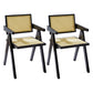 Wooden Dining Side Chairs Modern Indoor-Outdoor Open Back Dining Chair, 20'' Wide Black 2 Piece Set Clearhalo ' kitchen&dining_furn' 'Dining Chairs' 'Dining Tables & Seating' 'dining_chair' 'furn' 'furn_dining_chair' 'Furniture' 'furniture_dining_chair' 'Kitchen & Dining Furniture' 'kitchen' 3575247