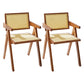 Wooden Dining Side Chairs Modern Indoor-Outdoor Open Back Dining Chair, 20'' Wide Brown 2 Piece Set Clearhalo ' kitchen&dining_furn' 'Dining Chairs' 'Dining Tables & Seating' 'dining_chair' 'furn' 'furn_dining_chair' 'Furniture' 'furniture_dining_chair' 'Kitchen & Dining Furniture' 'kitchen' 3575253