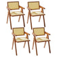 Wooden Dining Side Chairs Modern Indoor-Outdoor Open Back Dining Chair, 20'' Wide Brown 4 Piece Set Clearhalo ' kitchen&dining_furn' 'Dining Chairs' 'Dining Tables & Seating' 'dining_chair' 'furn' 'furn_dining_chair' 'Furniture' 'furniture_dining_chair' 'Kitchen & Dining Furniture' 'kitchen' 3575256