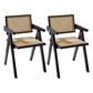 Wooden Dining Side Chairs Modern Indoor-Outdoor Open Back Dining Chair, 20'' Wide Gloss Black 2 Piece Set Clearhalo ' kitchen&dining_furn' 'Dining Chairs' 'Dining Tables & Seating' 'dining_chair' 'furn' 'furn_dining_chair' 'Furniture' 'furniture_dining_chair' 'Kitchen & Dining Furniture' 'kitchen' 3575259