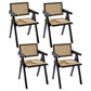 Wooden Dining Side Chairs Modern Indoor-Outdoor Open Back Dining Chair, 20'' Wide Gloss Black 4 Piece Set Clearhalo ' kitchen&dining_furn' 'Dining Chairs' 'Dining Tables & Seating' 'dining_chair' 'furn' 'furn_dining_chair' 'Furniture' 'furniture_dining_chair' 'Kitchen & Dining Furniture' 'kitchen' 3575261