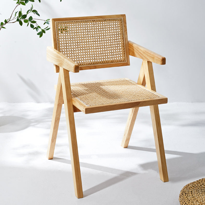 Wooden Dining Side Chairs Modern Indoor-Outdoor Open Back Dining Chair, 20'' Wide Light Brown 1 Piece Clearhalo ' kitchen&dining_furn' 'Dining Chairs' 'Dining Tables & Seating' 'dining_chair' 'furn' 'furn_dining_chair' 'Furniture' 'furniture_dining_chair' 'Kitchen & Dining Furniture' 'kitchen' 3575263