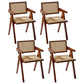 Wooden Dining Side Chairs Modern Indoor-Outdoor Open Back Dining Chair, 20'' Wide Dark Brown 4 Piece Set Clearhalo ' kitchen&dining_furn' 'Dining Chairs' 'Dining Tables & Seating' 'dining_chair' 'furn' 'furn_dining_chair' 'Furniture' 'furniture_dining_chair' 'Kitchen & Dining Furniture' 'kitchen' 3575277