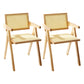 Wooden Dining Side Chairs Modern Indoor-Outdoor Open Back Dining Chair, 20'' Wide Brown-Khaki 2 Piece Set Clearhalo ' kitchen&dining_furn' 'Dining Chairs' 'Dining Tables & Seating' 'dining_chair' 'furn' 'furn_dining_chair' 'Furniture' 'furniture_dining_chair' 'Kitchen & Dining Furniture' 'kitchen' 3575279