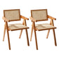 Wooden Dining Side Chairs Modern Indoor-Outdoor Open Back Dining Chair, 20'' Wide Apricot-Brown 2 Piece Set Clearhalo ' kitchen&dining_furn' 'Dining Chairs' 'Dining Tables & Seating' 'dining_chair' 'furn' 'furn_dining_chair' 'Furniture' 'furniture_dining_chair' 'Kitchen & Dining Furniture' 'kitchen' 3575282
