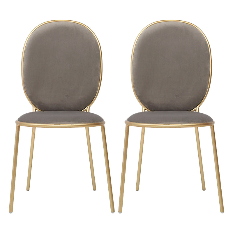 Glam Style Metal Side Chair Matte Finish Solid Back Dining Chair for Home Use Dark Gray 2 Piece Set Clearhalo ' kitchen&dining_furn' 'Dining Chairs' 'Dining Tables & Seating' 'dining_chair' 'furn' 'furn_dining_chair' 'Furniture' 'furniture_dining_chair' 'Kitchen & Dining Furniture' 'kitchen' 3575287