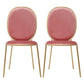 Glam Style Metal Side Chair Matte Finish Solid Back Dining Chair for Home Use Red 2 Piece Set Clearhalo ' kitchen&dining_furn' 'Dining Chairs' 'Dining Tables & Seating' 'dining_chair' 'furn' 'furn_dining_chair' 'Furniture' 'furniture_dining_chair' 'Kitchen & Dining Furniture' 'kitchen' 3575293