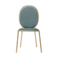 Glam Style Metal Side Chair Matte Finish Solid Back Dining Chair for Home Use Lake Blue 1 Piece Clearhalo ' kitchen&dining_furn' 'Dining Chairs' 'Dining Tables & Seating' 'dining_chair' 'furn' 'furn_dining_chair' 'Furniture' 'furniture_dining_chair' 'Kitchen & Dining Furniture' 'kitchen' 3575304