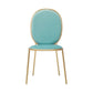 Glam Style Metal Side Chair Matte Finish Solid Back Dining Chair for Home Use Peacock Blue 1 Piece Clearhalo ' kitchen&dining_furn' 'Dining Chairs' 'Dining Tables & Seating' 'dining_chair' 'furn' 'furn_dining_chair' 'Furniture' 'furniture_dining_chair' 'Kitchen & Dining Furniture' 'kitchen' 3575307