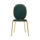 Glam Style Metal Side Chair Matte Finish Solid Back Dining Chair for Home Use Blackish Green 1 Piece Clearhalo ' kitchen&dining_furn' 'Dining Chairs' 'Dining Tables & Seating' 'dining_chair' 'furn' 'furn_dining_chair' 'Furniture' 'furniture_dining_chair' 'Kitchen & Dining Furniture' 'kitchen' 3575310