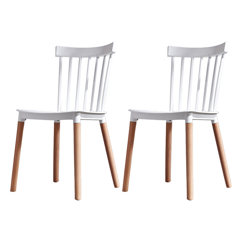 Glam Style Wooden Side Chair Matte Finish Windsor Back Dining Chair for Coffee Shop White 2 Piece Set Clearhalo ' kitchen&dining_furn' 'Dining Chairs' 'Dining Tables & Seating' 'dining_chair' 'furn' 'furn_dining_chair' 'Furniture' 'furniture_dining_chair' 'Kitchen & Dining Furniture' 'kitchen' 3575350