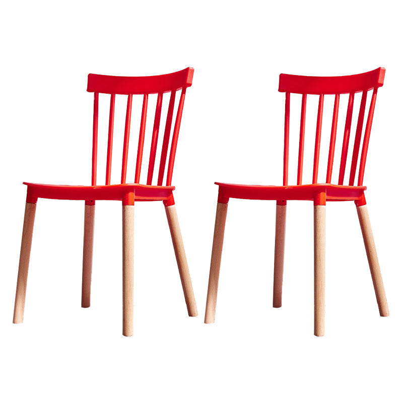 Glam Style Wooden Side Chair Matte Finish Windsor Back Dining Chair for Coffee Shop Red 2 Piece Set Clearhalo ' kitchen&dining_furn' 'Dining Chairs' 'Dining Tables & Seating' 'dining_chair' 'furn' 'furn_dining_chair' 'Furniture' 'furniture_dining_chair' 'Kitchen & Dining Furniture' 'kitchen' 3575357