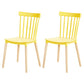 Glam Style Wooden Side Chair Matte Finish Windsor Back Dining Chair for Coffee Shop Yellow 2 Piece Set Clearhalo ' kitchen&dining_furn' 'Dining Chairs' 'Dining Tables & Seating' 'dining_chair' 'furn' 'furn_dining_chair' 'Furniture' 'furniture_dining_chair' 'Kitchen & Dining Furniture' 'kitchen' 3575363