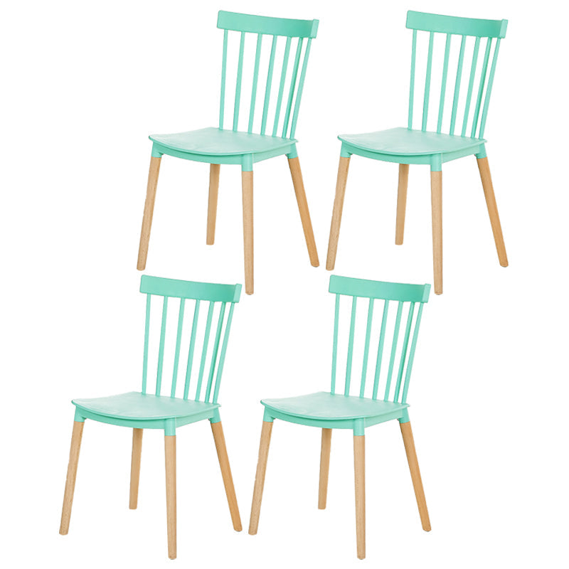 Glam Style Wooden Side Chair Matte Finish Windsor Back Dining Chair for Coffee Shop Blue 4 Piece Set Clearhalo ' kitchen&dining_furn' 'Dining Chairs' 'Dining Tables & Seating' 'dining_chair' 'furn' 'furn_dining_chair' 'Furniture' 'furniture_dining_chair' 'Kitchen & Dining Furniture' 'kitchen' 3575367