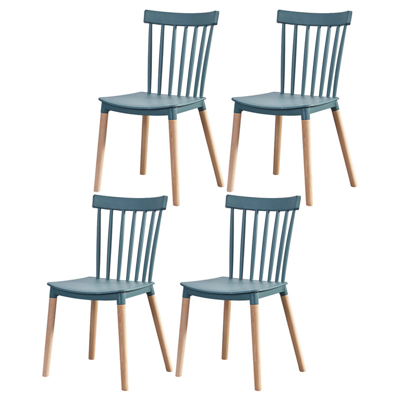 Glam Style Wooden Side Chair Matte Finish Windsor Back Dining Chair for Coffee Shop Blackish Green 4 Piece Set Clearhalo ' kitchen&dining_furn' 'Dining Chairs' 'Dining Tables & Seating' 'dining_chair' 'furn' 'furn_dining_chair' 'Furniture' 'furniture_dining_chair' 'Kitchen & Dining Furniture' 'kitchen' 3575370