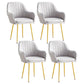 Scandinavian Dining Arm Chair Solid Back Side Chair with Metal Legs for Home Use Grey 4 Piece Set Brass Gold Clearhalo ' kitchen&dining_furn' 'Dining Chairs' 'Dining Tables & Seating' 'dining_chair' 'furn' 'furn_dining_chair' 'Furniture' 'furniture_dining_chair' 'Kitchen & Dining Furniture' 'kitchen' 3575384