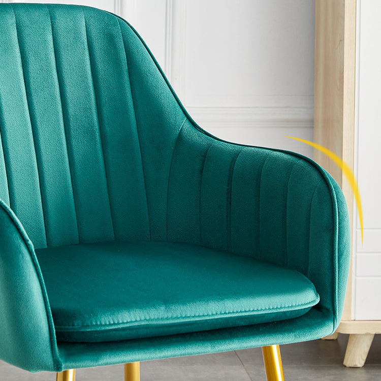 Scandinavian Dining Arm Chair Solid Back Side Chair with Metal Legs for Home Use Clearhalo ' kitchen&dining_furn' 'Dining Chairs' 'Dining Tables & Seating' 'dining_chair' 'furn' 'furn_dining_chair' 'Furniture' 'furniture_dining_chair' 'Kitchen & Dining Furniture' 'kitchen' 3575387