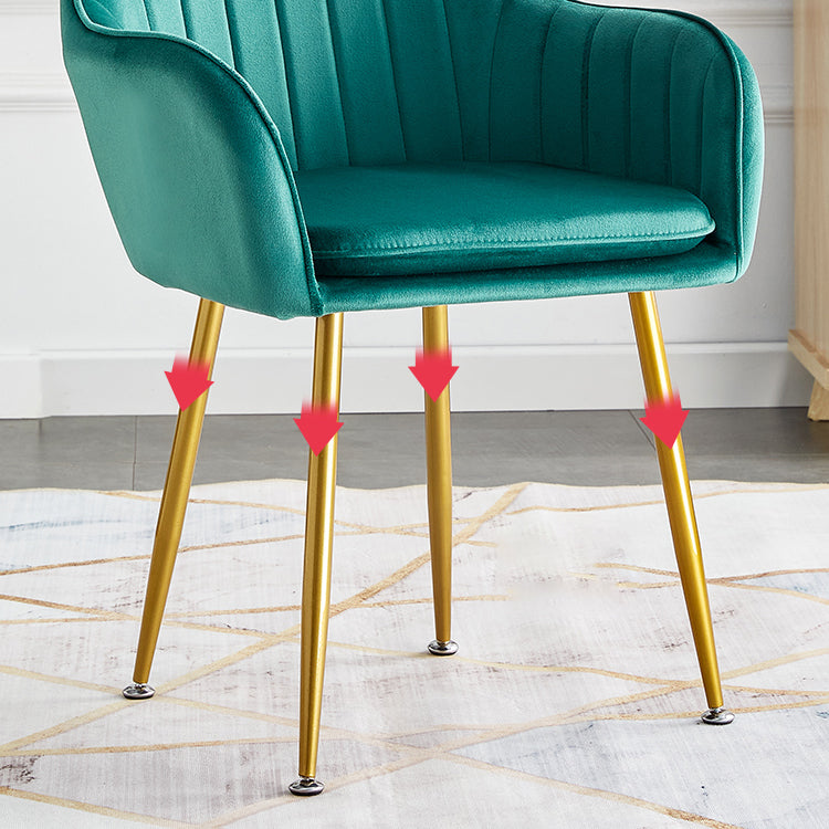 Scandinavian Dining Arm Chair Solid Back Side Chair with Metal Legs for Home Use Clearhalo ' kitchen&dining_furn' 'Dining Chairs' 'Dining Tables & Seating' 'dining_chair' 'furn' 'furn_dining_chair' 'Furniture' 'furniture_dining_chair' 'Kitchen & Dining Furniture' 'kitchen' 3575390