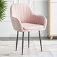 Scandinavian Dining Arm Chair Solid Back Side Chair with Metal Legs for Home Use Pink 1 Piece Black Clearhalo ' kitchen&dining_furn' 'Dining Chairs' 'Dining Tables & Seating' 'dining_chair' 'furn' 'furn_dining_chair' 'Furniture' 'furniture_dining_chair' 'Kitchen & Dining Furniture' 'kitchen' 3575398