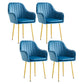 Scandinavian Dining Arm Chair Solid Back Side Chair with Metal Legs for Home Use Blue 4 Piece Set Brass Gold Clearhalo ' kitchen&dining_furn' 'Dining Chairs' 'Dining Tables & Seating' 'dining_chair' 'furn' 'furn_dining_chair' 'Furniture' 'furniture_dining_chair' 'Kitchen & Dining Furniture' 'kitchen' 3575415
