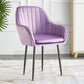 Scandinavian Dining Arm Chair Solid Back Side Chair with Metal Legs for Home Use Purple 1 Piece Black Clearhalo ' kitchen&dining_furn' 'Dining Chairs' 'Dining Tables & Seating' 'dining_chair' 'furn' 'furn_dining_chair' 'Furniture' 'furniture_dining_chair' 'Kitchen & Dining Furniture' 'kitchen' 3575416