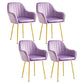 Scandinavian Dining Arm Chair Solid Back Side Chair with Metal Legs for Home Use Purple 4 Piece Set Brass Gold Clearhalo ' kitchen&dining_furn' 'Dining Chairs' 'Dining Tables & Seating' 'dining_chair' 'furn' 'furn_dining_chair' 'Furniture' 'furniture_dining_chair' 'Kitchen & Dining Furniture' 'kitchen' 3575421