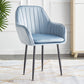 Scandinavian Dining Arm Chair Solid Back Side Chair with Metal Legs for Home Use Lake Blue 1 Piece Black Clearhalo ' kitchen&dining_furn' 'Dining Chairs' 'Dining Tables & Seating' 'dining_chair' 'furn' 'furn_dining_chair' 'Furniture' 'furniture_dining_chair' 'Kitchen & Dining Furniture' 'kitchen' 3575422