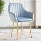 Scandinavian Dining Arm Chair Solid Back Side Chair with Metal Legs for Home Use Lake Blue 1 Piece Brass Gold Clearhalo ' kitchen&dining_furn' 'Dining Chairs' 'Dining Tables & Seating' 'dining_chair' 'furn' 'furn_dining_chair' 'Furniture' 'furniture_dining_chair' 'Kitchen & Dining Furniture' 'kitchen' 3575425