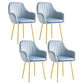 Scandinavian Dining Arm Chair Solid Back Side Chair with Metal Legs for Home Use Lake Blue 4 Piece Set Brass Gold Clearhalo ' kitchen&dining_furn' 'Dining Chairs' 'Dining Tables & Seating' 'dining_chair' 'furn' 'furn_dining_chair' 'Furniture' 'furniture_dining_chair' 'Kitchen & Dining Furniture' 'kitchen' 3575427