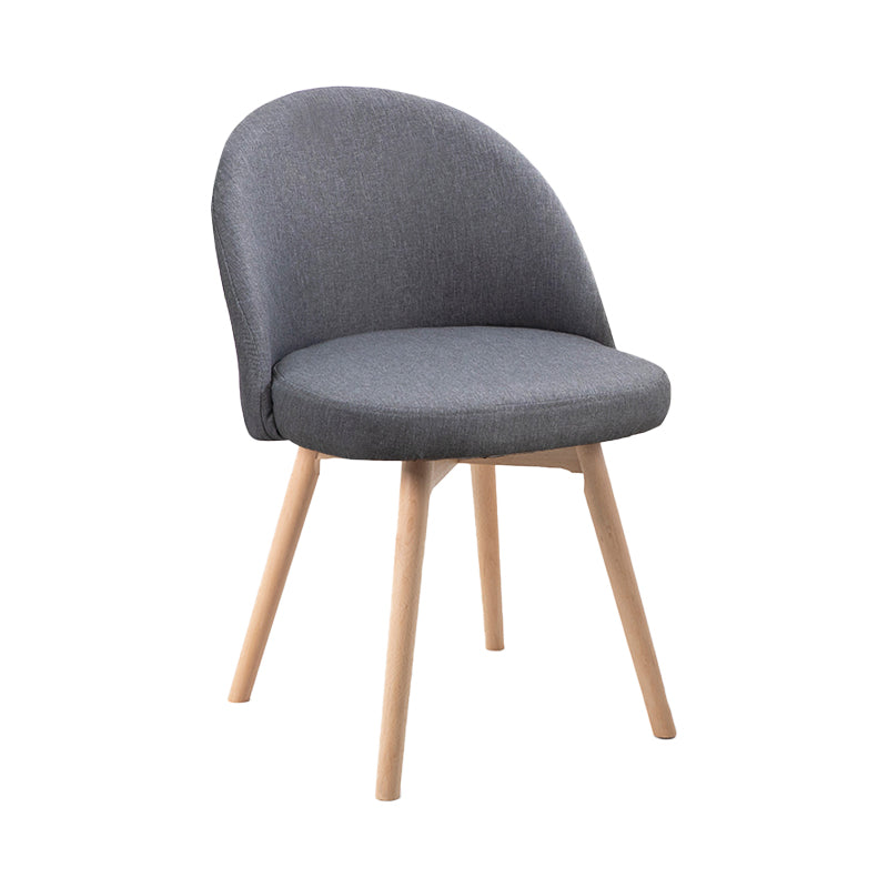 Scandinavian Home Side Chair Parsons Back Wood Upholstered Dining Room Chair Grey Fabric 1 Piece Clearhalo ' kitchen&dining_furn' 'Dining Chairs' 'Dining Tables & Seating' 'dining_chair' 'furn' 'furn_dining_chair' 'Furniture' 'furniture_dining_chair' 'Kitchen & Dining Furniture' 'kitchen' 3575435