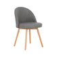 Scandinavian Home Side Chair Parsons Back Wood Upholstered Dining Room Chair Grey Leather 1 Piece Clearhalo ' kitchen&dining_furn' 'Dining Chairs' 'Dining Tables & Seating' 'dining_chair' 'furn' 'furn_dining_chair' 'Furniture' 'furniture_dining_chair' 'Kitchen & Dining Furniture' 'kitchen' 3575440