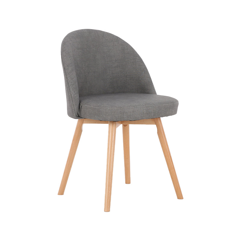 Scandinavian Home Side Chair Parsons Back Wood Upholstered Dining Room Chair Grey Leather 1 Piece Clearhalo ' kitchen&dining_furn' 'Dining Chairs' 'Dining Tables & Seating' 'dining_chair' 'furn' 'furn_dining_chair' 'Furniture' 'furniture_dining_chair' 'Kitchen & Dining Furniture' 'kitchen' 3575440
