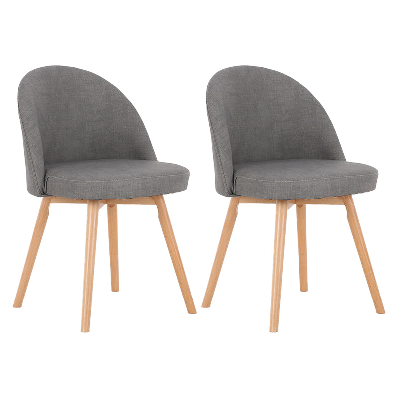 Scandinavian Home Side Chair Parsons Back Wood Upholstered Dining Room Chair Grey Leather 2 Piece Set Clearhalo ' kitchen&dining_furn' 'Dining Chairs' 'Dining Tables & Seating' 'dining_chair' 'furn' 'furn_dining_chair' 'Furniture' 'furniture_dining_chair' 'Kitchen & Dining Furniture' 'kitchen' 3575443