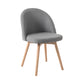 Scandinavian Home Side Chair Parsons Back Wood Upholstered Dining Room Chair Light Gray Fabric 1 Piece Clearhalo ' kitchen&dining_furn' 'Dining Chairs' 'Dining Tables & Seating' 'dining_chair' 'furn' 'furn_dining_chair' 'Furniture' 'furniture_dining_chair' 'Kitchen & Dining Furniture' 'kitchen' 3575447