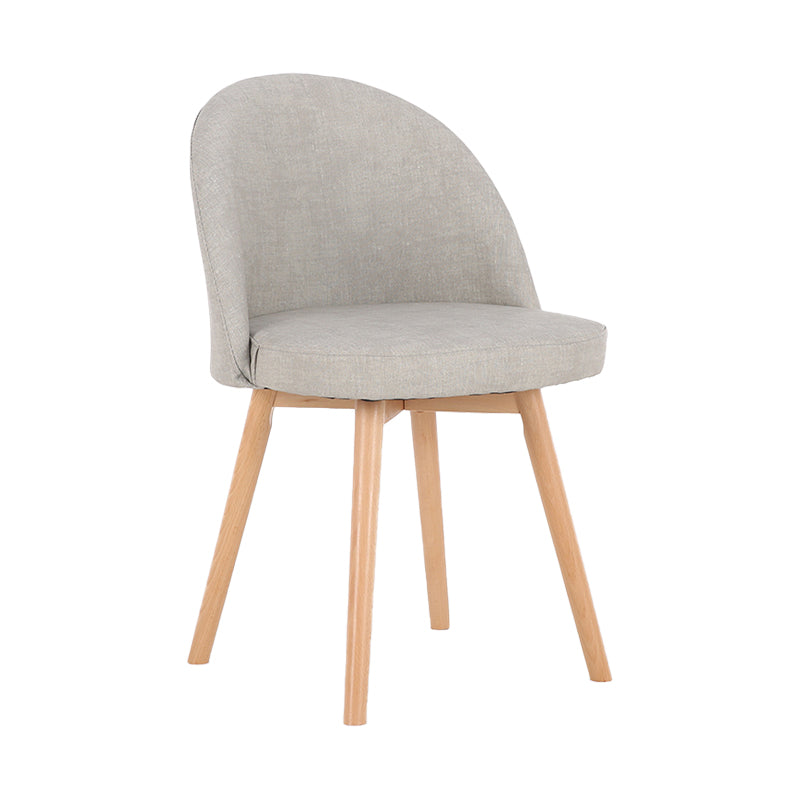 Scandinavian Home Side Chair Parsons Back Wood Upholstered Dining Room Chair Light Gray Leather 1 Piece Clearhalo ' kitchen&dining_furn' 'Dining Chairs' 'Dining Tables & Seating' 'dining_chair' 'furn' 'furn_dining_chair' 'Furniture' 'furniture_dining_chair' 'Kitchen & Dining Furniture' 'kitchen' 3575453