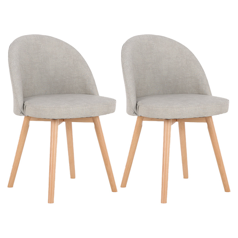 Scandinavian Home Side Chair Parsons Back Wood Upholstered Dining Room Chair Light Gray Leather 2 Piece Set Clearhalo ' kitchen&dining_furn' 'Dining Chairs' 'Dining Tables & Seating' 'dining_chair' 'furn' 'furn_dining_chair' 'Furniture' 'furniture_dining_chair' 'Kitchen & Dining Furniture' 'kitchen' 3575454