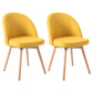 Scandinavian Home Side Chair Parsons Back Wood Upholstered Dining Room Chair Yellow Fabric 2 Piece Set Clearhalo ' kitchen&dining_furn' 'Dining Chairs' 'Dining Tables & Seating' 'dining_chair' 'furn' 'furn_dining_chair' 'Furniture' 'furniture_dining_chair' 'Kitchen & Dining Furniture' 'kitchen' 3575463