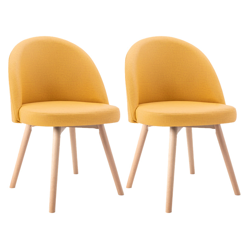 Scandinavian Home Side Chair Parsons Back Wood Upholstered Dining Room Chair Yellow Leather 2 Piece Set Clearhalo ' kitchen&dining_furn' 'Dining Chairs' 'Dining Tables & Seating' 'dining_chair' 'furn' 'furn_dining_chair' 'Furniture' 'furniture_dining_chair' 'Kitchen & Dining Furniture' 'kitchen' 3575466