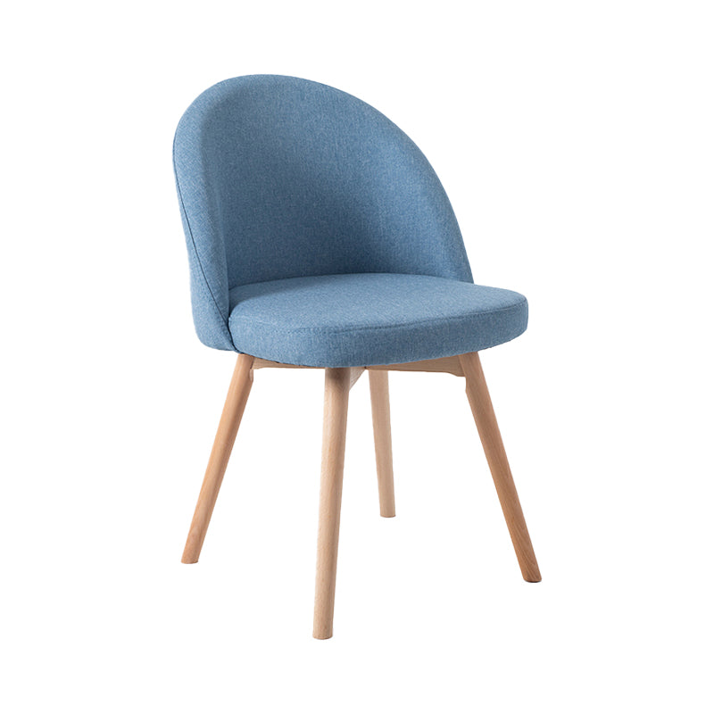 Scandinavian Home Side Chair Parsons Back Wood Upholstered Dining Room Chair Blue Fabric 1 Piece Clearhalo ' kitchen&dining_furn' 'Dining Chairs' 'Dining Tables & Seating' 'dining_chair' 'furn' 'furn_dining_chair' 'Furniture' 'furniture_dining_chair' 'Kitchen & Dining Furniture' 'kitchen' 3575468