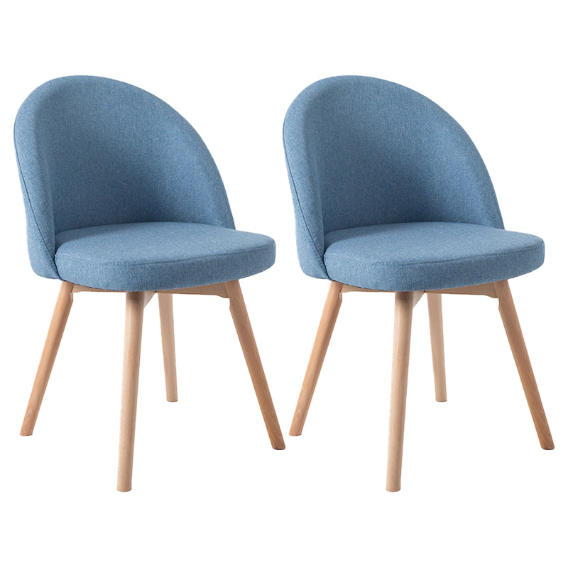 Scandinavian Home Side Chair Parsons Back Wood Upholstered Dining Room Chair Blue Fabric 2 Piece Set Clearhalo ' kitchen&dining_furn' 'Dining Chairs' 'Dining Tables & Seating' 'dining_chair' 'furn' 'furn_dining_chair' 'Furniture' 'furniture_dining_chair' 'Kitchen & Dining Furniture' 'kitchen' 3575469