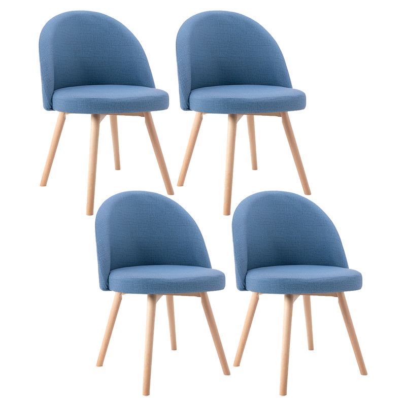 Scandinavian Home Side Chair Parsons Back Wood Upholstered Dining Room Chair Blue Leather 4 Piece Set Clearhalo ' kitchen&dining_furn' 'Dining Chairs' 'Dining Tables & Seating' 'dining_chair' 'furn' 'furn_dining_chair' 'Furniture' 'furniture_dining_chair' 'Kitchen & Dining Furniture' 'kitchen' 3575472