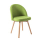 Scandinavian Home Side Chair Parsons Back Wood Upholstered Dining Room Chair Green Fabric 1 Piece Clearhalo ' kitchen&dining_furn' 'Dining Chairs' 'Dining Tables & Seating' 'dining_chair' 'furn' 'furn_dining_chair' 'Furniture' 'furniture_dining_chair' 'Kitchen & Dining Furniture' 'kitchen' 3575473