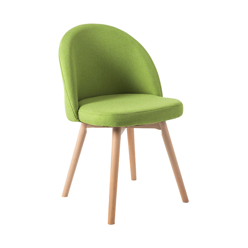 Scandinavian Home Side Chair Parsons Back Wood Upholstered Dining Room Chair Green Fabric 1 Piece Clearhalo ' kitchen&dining_furn' 'Dining Chairs' 'Dining Tables & Seating' 'dining_chair' 'furn' 'furn_dining_chair' 'Furniture' 'furniture_dining_chair' 'Kitchen & Dining Furniture' 'kitchen' 3575473