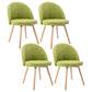Scandinavian Home Side Chair Parsons Back Wood Upholstered Dining Room Chair Green Leather 4 Piece Set Clearhalo ' kitchen&dining_furn' 'Dining Chairs' 'Dining Tables & Seating' 'dining_chair' 'furn' 'furn_dining_chair' 'Furniture' 'furniture_dining_chair' 'Kitchen & Dining Furniture' 'kitchen' 3575478